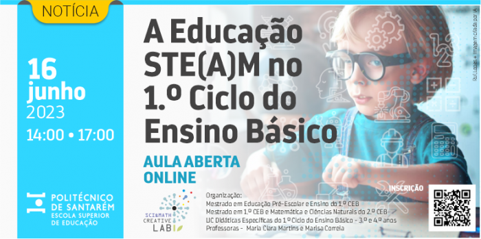 Aula aberta Educação STEAM 1.º Ciclo do Ensino Básico