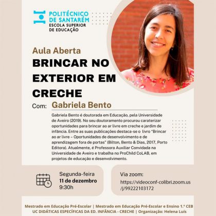 Aula aberta Gabriela Bento