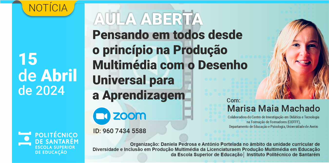 ESES • Aula aberta “Pensando em todos desde o princípio na Produção ...