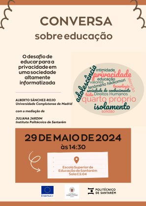 cartaz conversa sobre educação