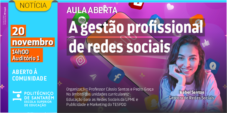 Aula Aberta " A gestão profissional de redes sociais"