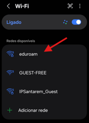 Definições Wi-Fi no Android