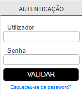Ecrã de autenticação